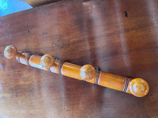 French Faux Bamboo Coat Rack, 4 Hooks