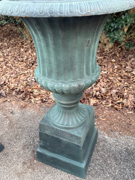 Fluted Urn on Plinth