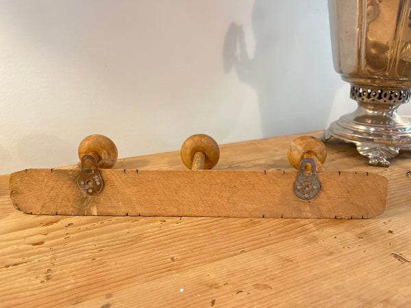 French Faux Bamboo Coat Hooks, 3 Hooks