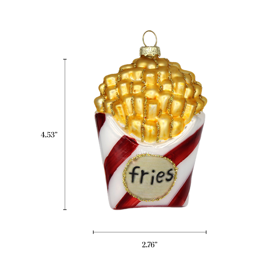 French Fries Glass Ornament - Thumbnail 2