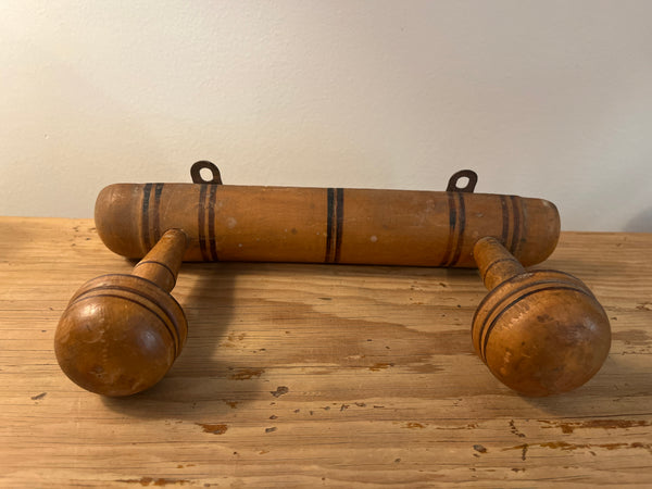 French Faux Bamboo Coat Hooks, 2 Hooks