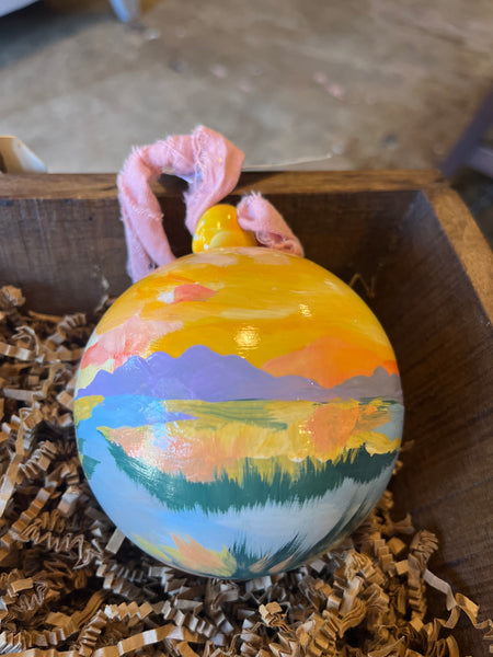 Hand Painted Marsh Ornaments, by Angela Hughes Zokan