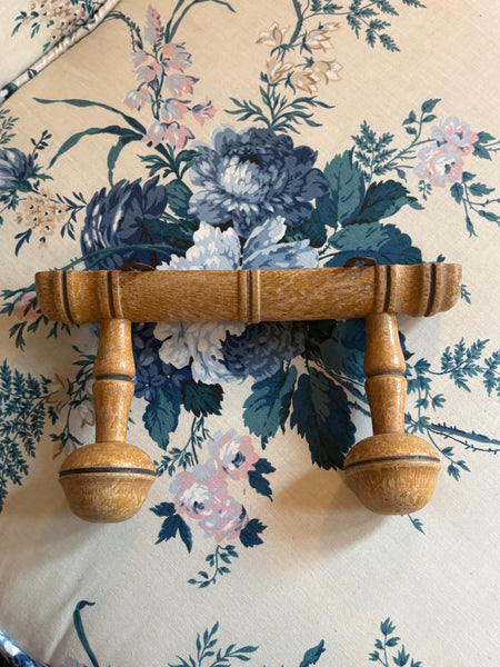 French Faux Bamboo Coat Hooks, 2 Hooks