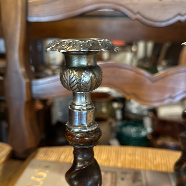 Pair of Barley Twist Candlesticks