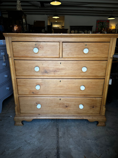 English Pine Paneled Chest