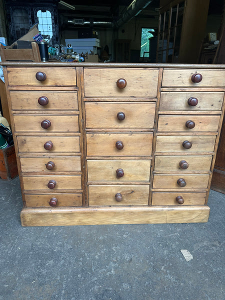 English Pine Bank of Drawers, England