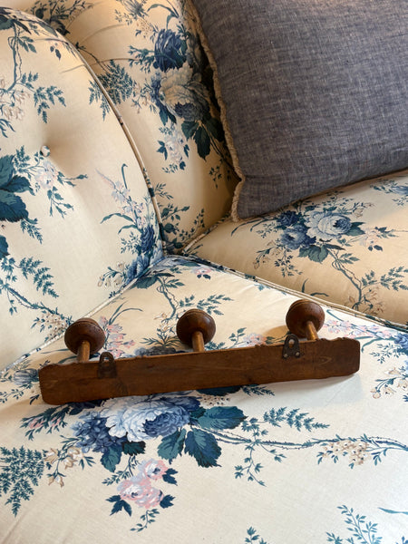 French Faux Bamboo Coat Hooks, 3 Hooks