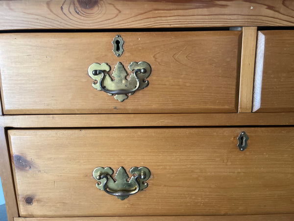 Pine Chest with Brass Pulls