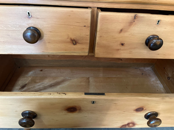 Pine Chest with Contrasting Pulls, England