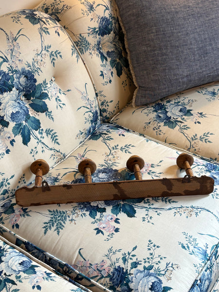 French Faux Bamboo Coat Hooks, 4 Hooks