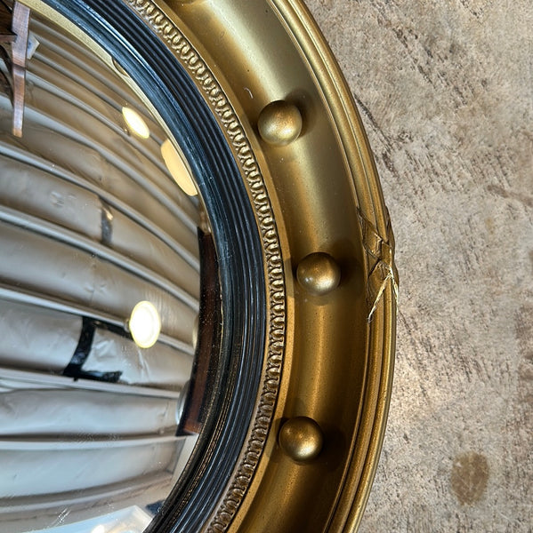 Round Gilt Frame Convex Mirror