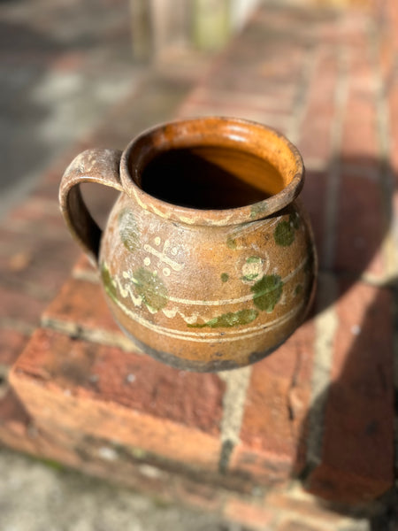 Pyrenees Jug with Dot and Stripe Design