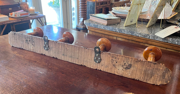 French Faux Bamboo Coat Rack, 4 Hooks
