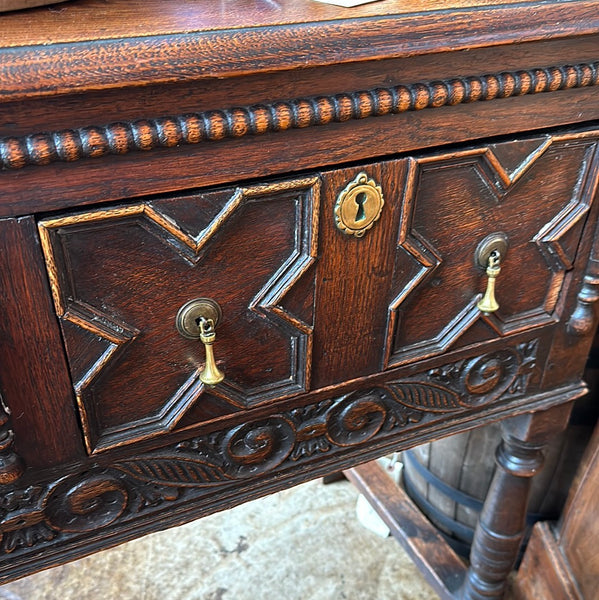 Victorian Moulded Oak 2-Drawer Base