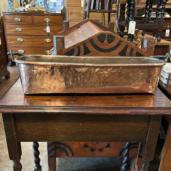 Copper Fish Kettle with Wrought Iron Handle