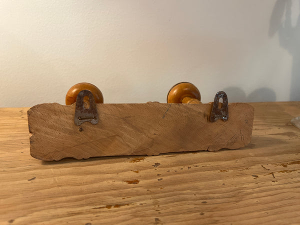 French Faux Bamboo Coat Hooks, 2 Hooks