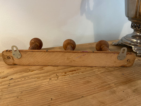 French Faux Bamboo Coat Hooks, 3 Hooks