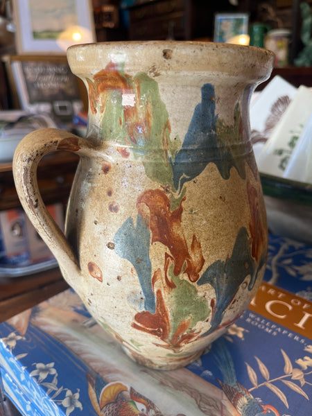 Pyrenees Jug with Blue, Green & Brown Marbling