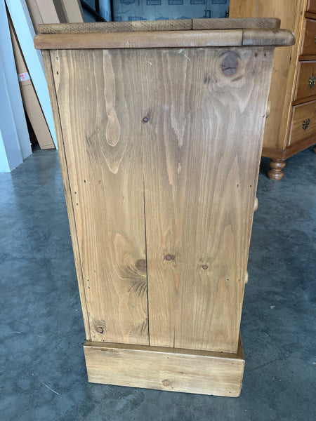 Narrow Pine Bank of Drawers