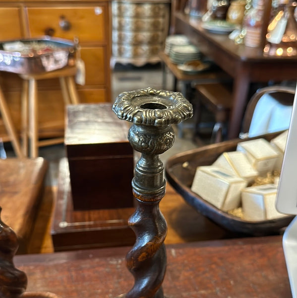 Pair of Barley Twist Candlesticks