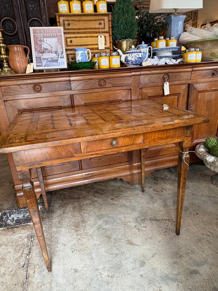 Inlaid Neoclassical One Drawer Side Table