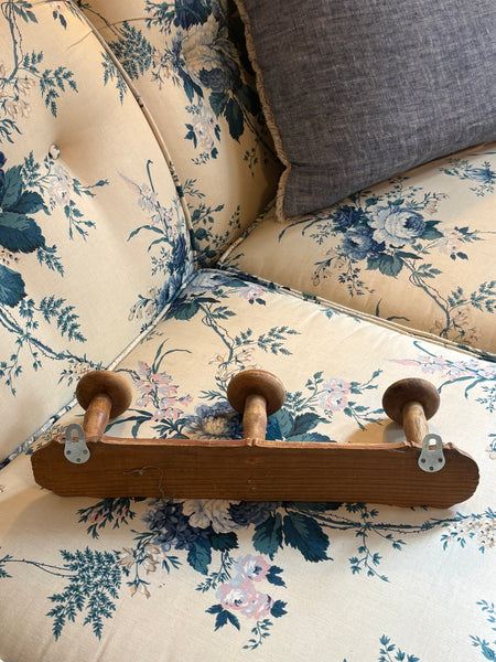 French Faux Bamboo Coat Hooks, 3 Hooks