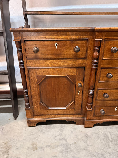 Mahogany and Oak Dresser with Rack
