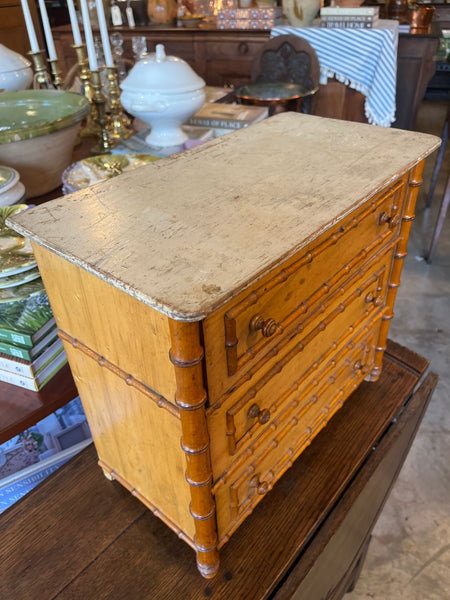 Small French Faux Bamboo Chest