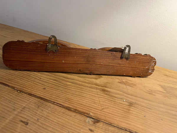 French Pine Coat Rack, 2 Hooks