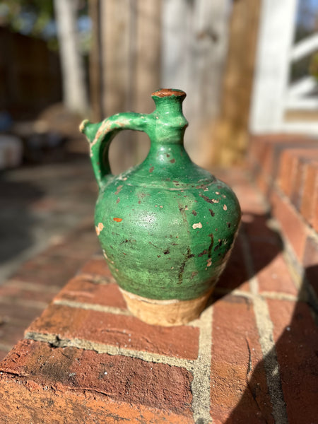 Green Glazed Pyrenees Cruche