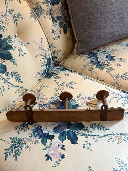French Faux Bamboo Coat Hooks, 3 Hooks
