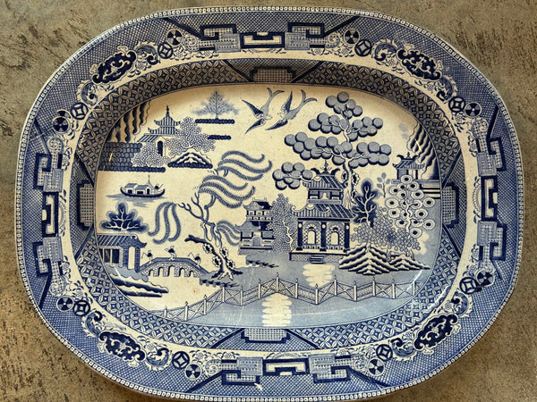 Staffordshire Blue Willow Platter