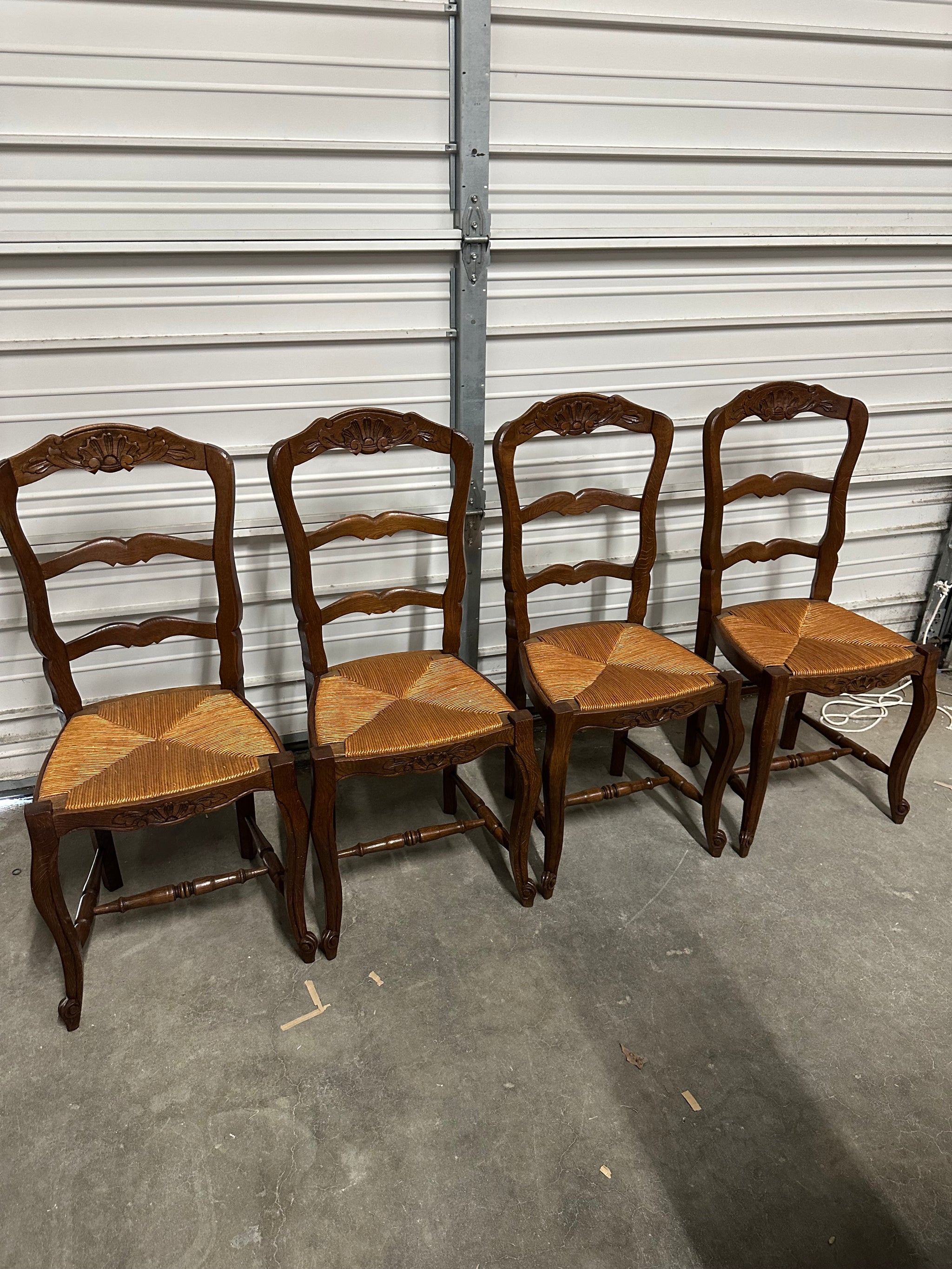 Set of 2 French Ladder Back, Rush Seated Chairs – McIntosh Cottage