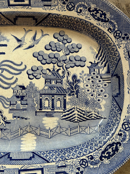 Staffordshire Blue Willow Platter