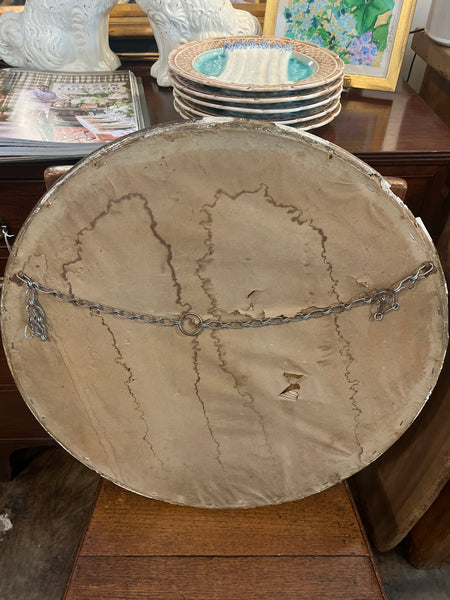 Large Round Gilt Frame Convex Mirror