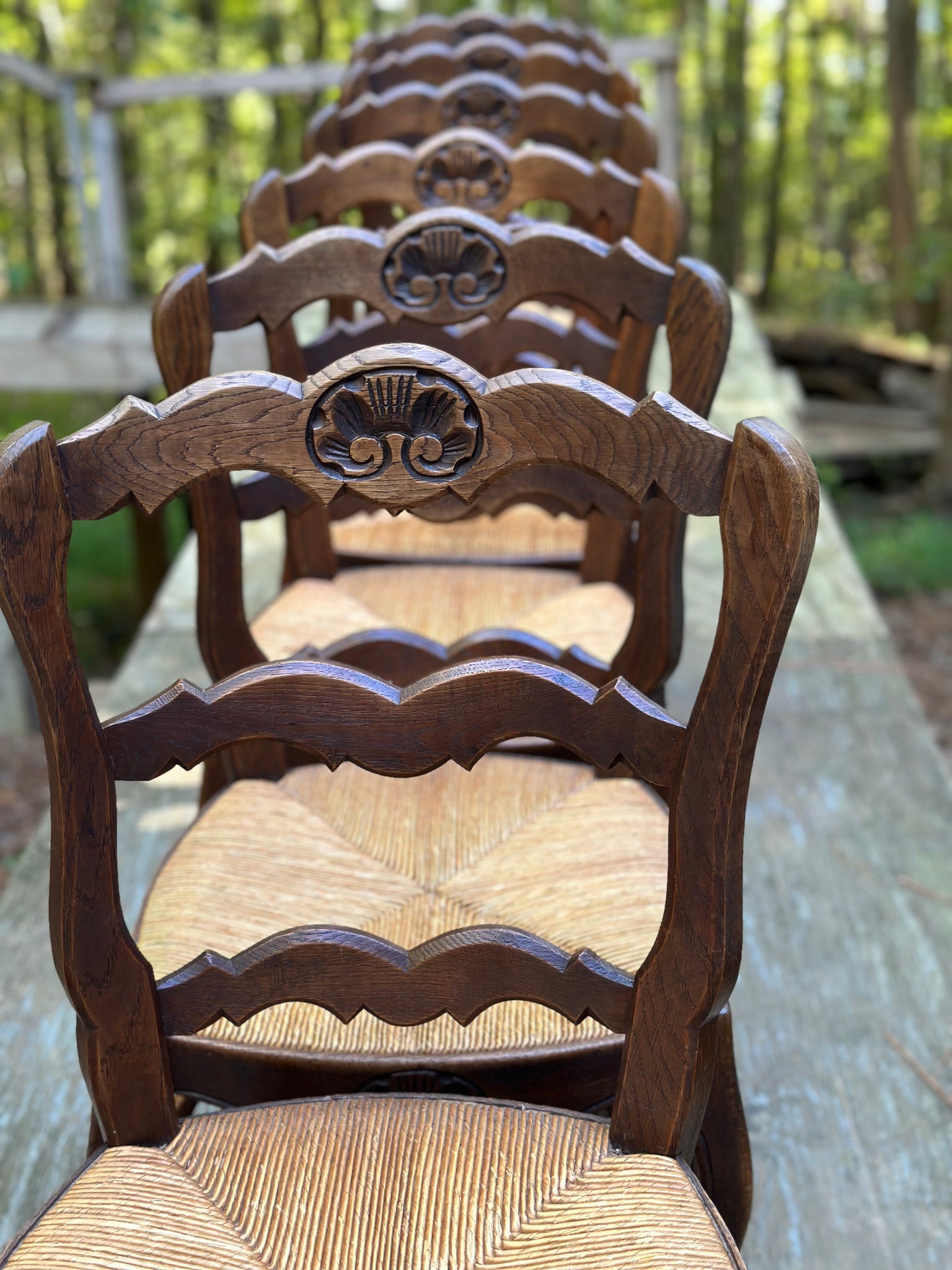 Set of 6 French Ladder Back Chairs – McIntosh Cottage Antiques
