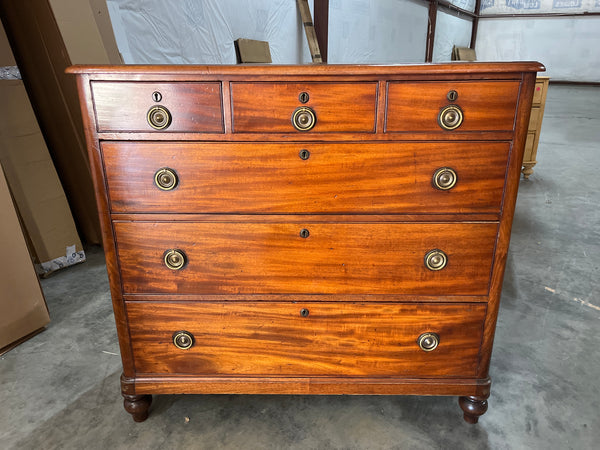 Victorian Mahogany Campaign Style Chest of Drawers