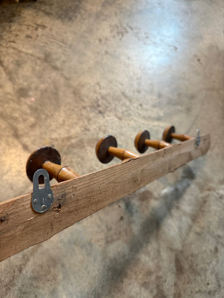 French Faux Bamboo Coat Hooks, 5 Hooks