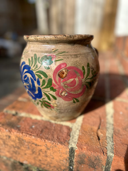 Grey Pyrenees Jug with Blue and Pink Floral Design