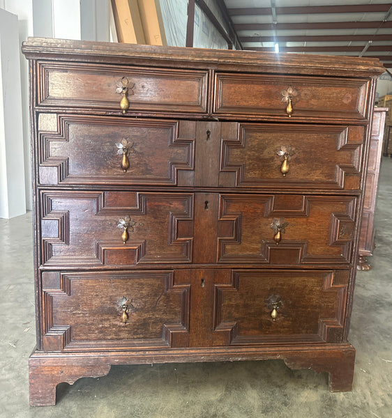 Moulded Front Oak Chest