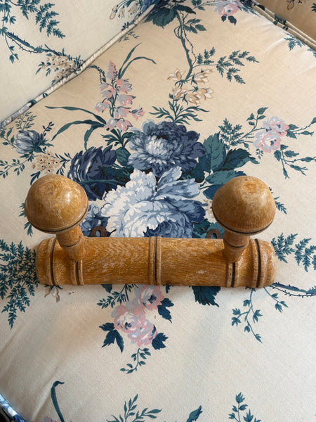 French Faux Bamboo Coat Hooks, 2 Hooks