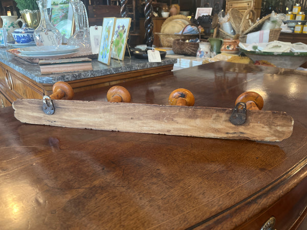 French Faux Bamboo Coat Rack, 4 Hooks