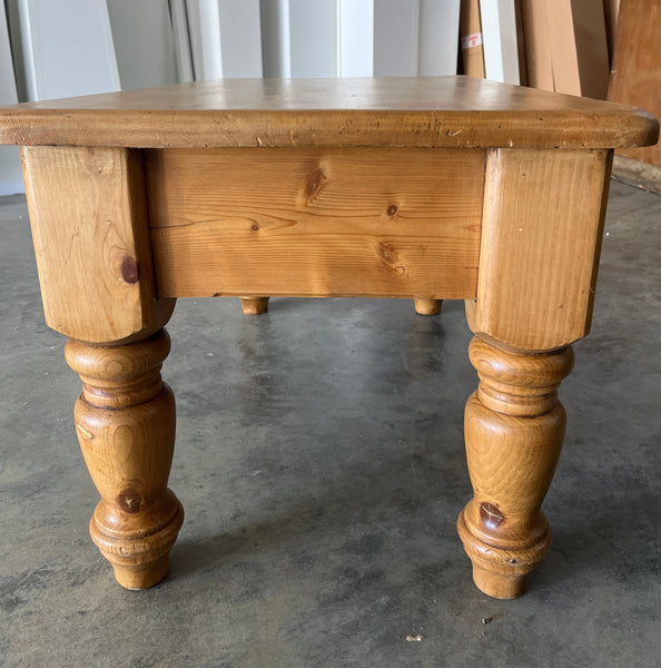 Small Pine Coffee Table with One Drawer
