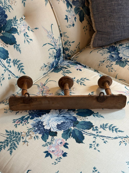 French Faux Bamboo Coat Hooks, 3 Hooks