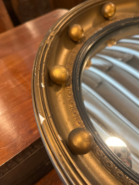 Round Gilt Frame Convex Mirror