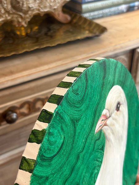 Rayne Housey Bories Dove on Malachite Background