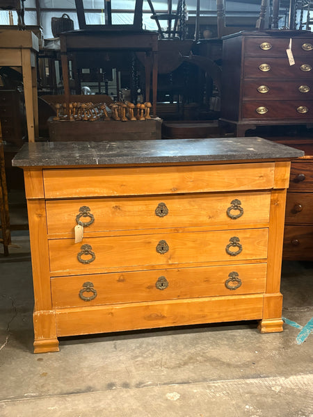 French Cherry Marble Topped Commode
