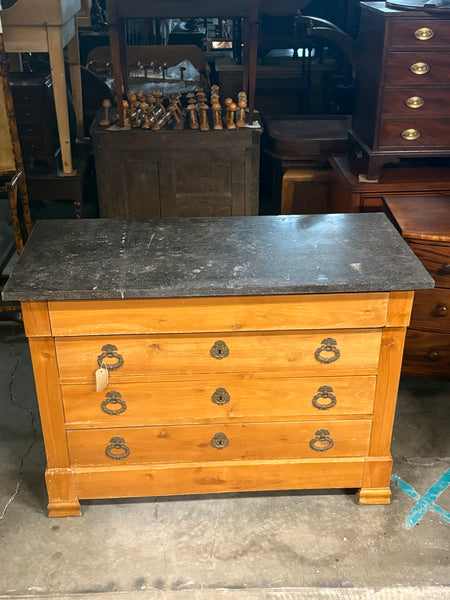 French Cherry Marble Topped Commode