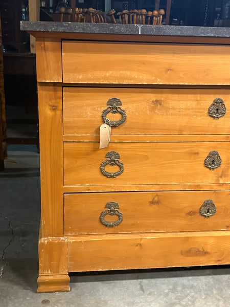 French Cherry Marble Topped Commode