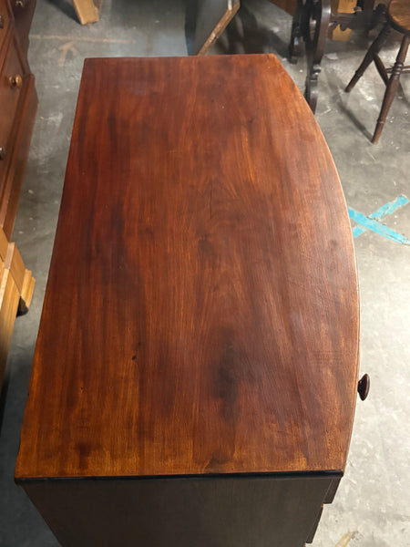Georgian Three-Drawer Mahogany Bow Front Chest